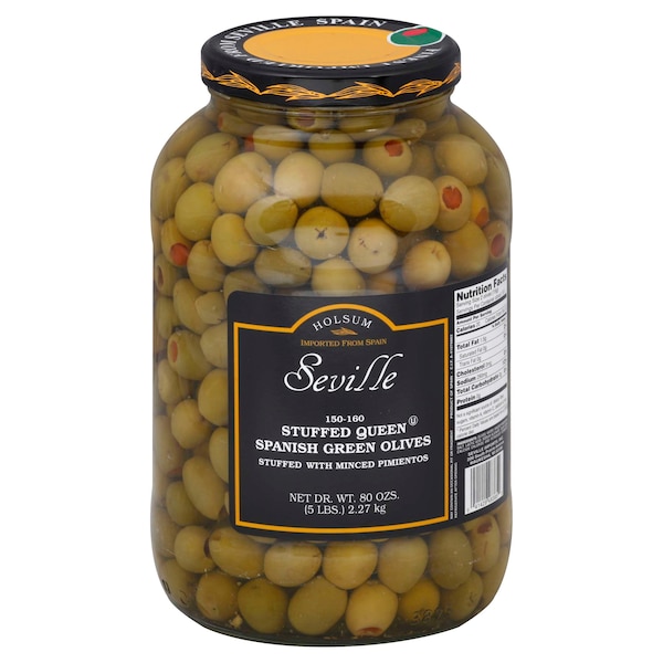 Seville Stuffed Queen Spanish Green Olives 150-160 Count 1 gal., PK4 80116 - main